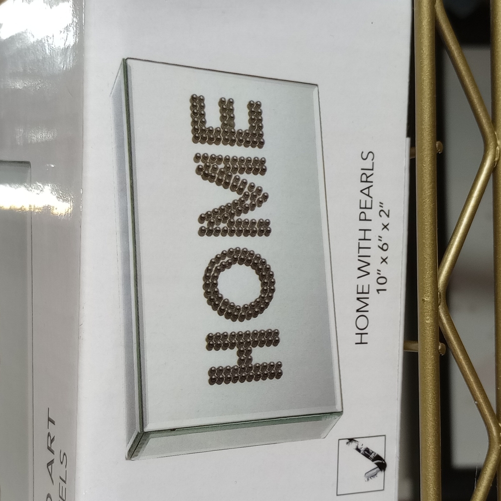 Home Decor. American Atelier. Word Art in pearls on the mirror. NWT